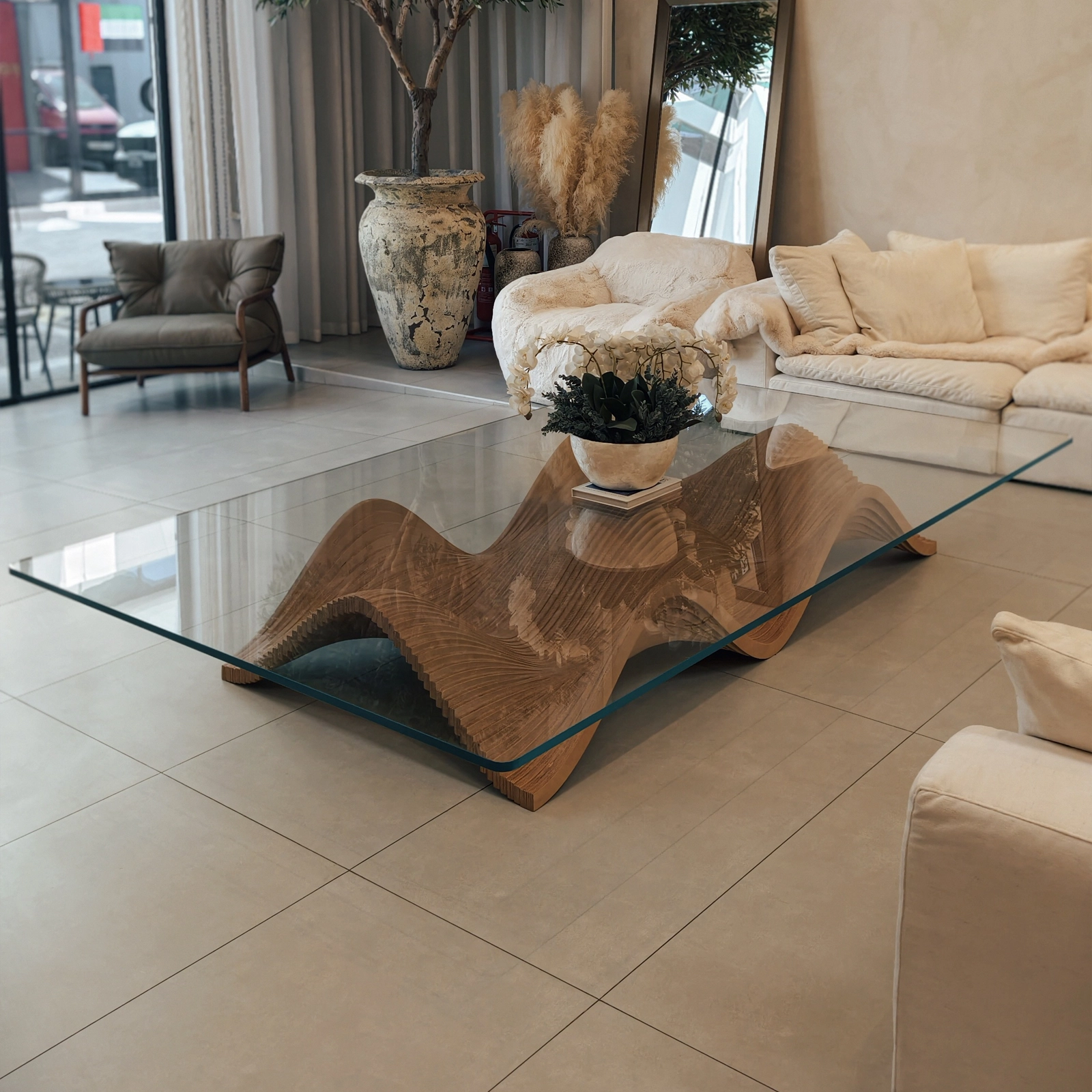 Glass partition