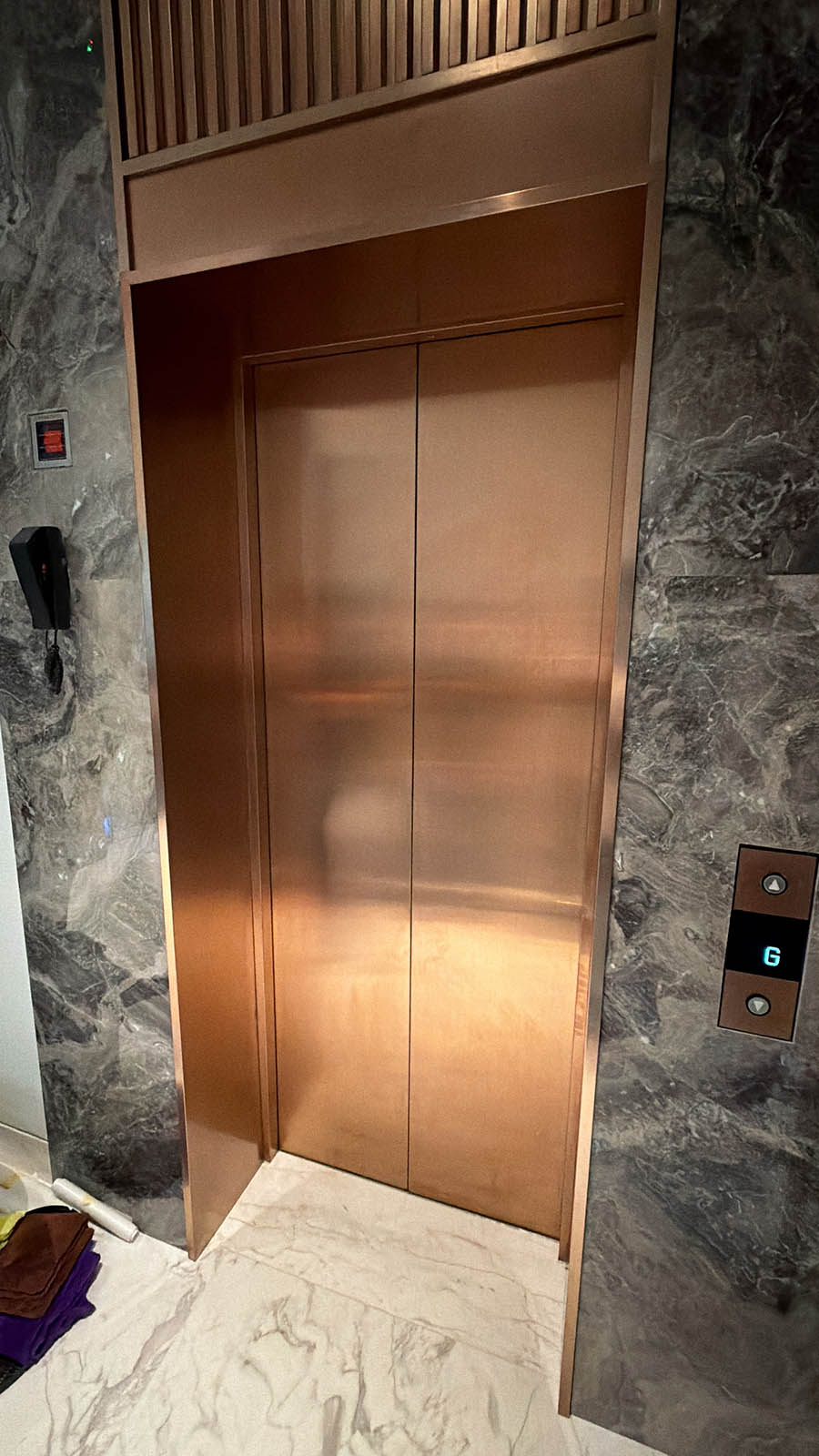 Polished metal surface