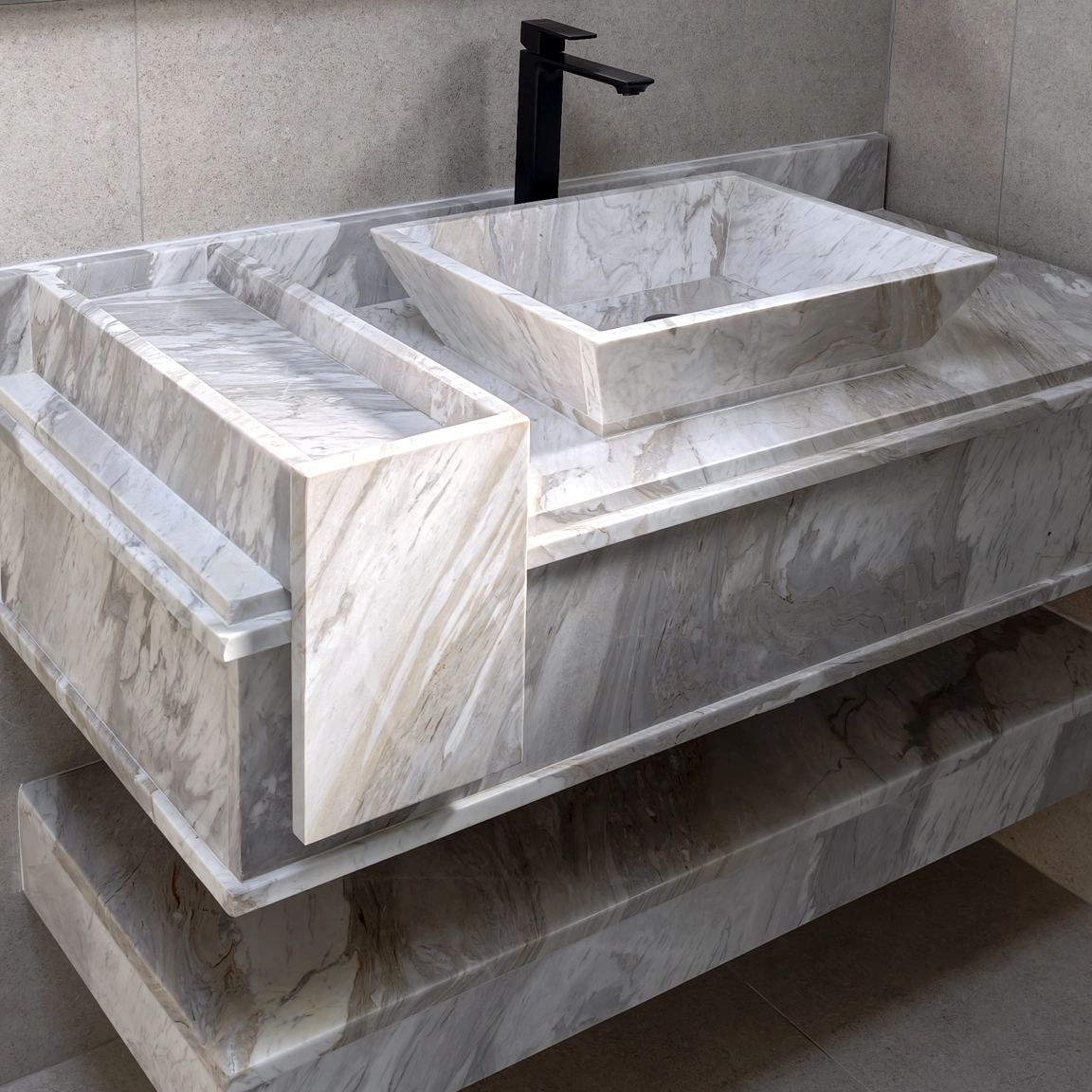 Composite stone surface